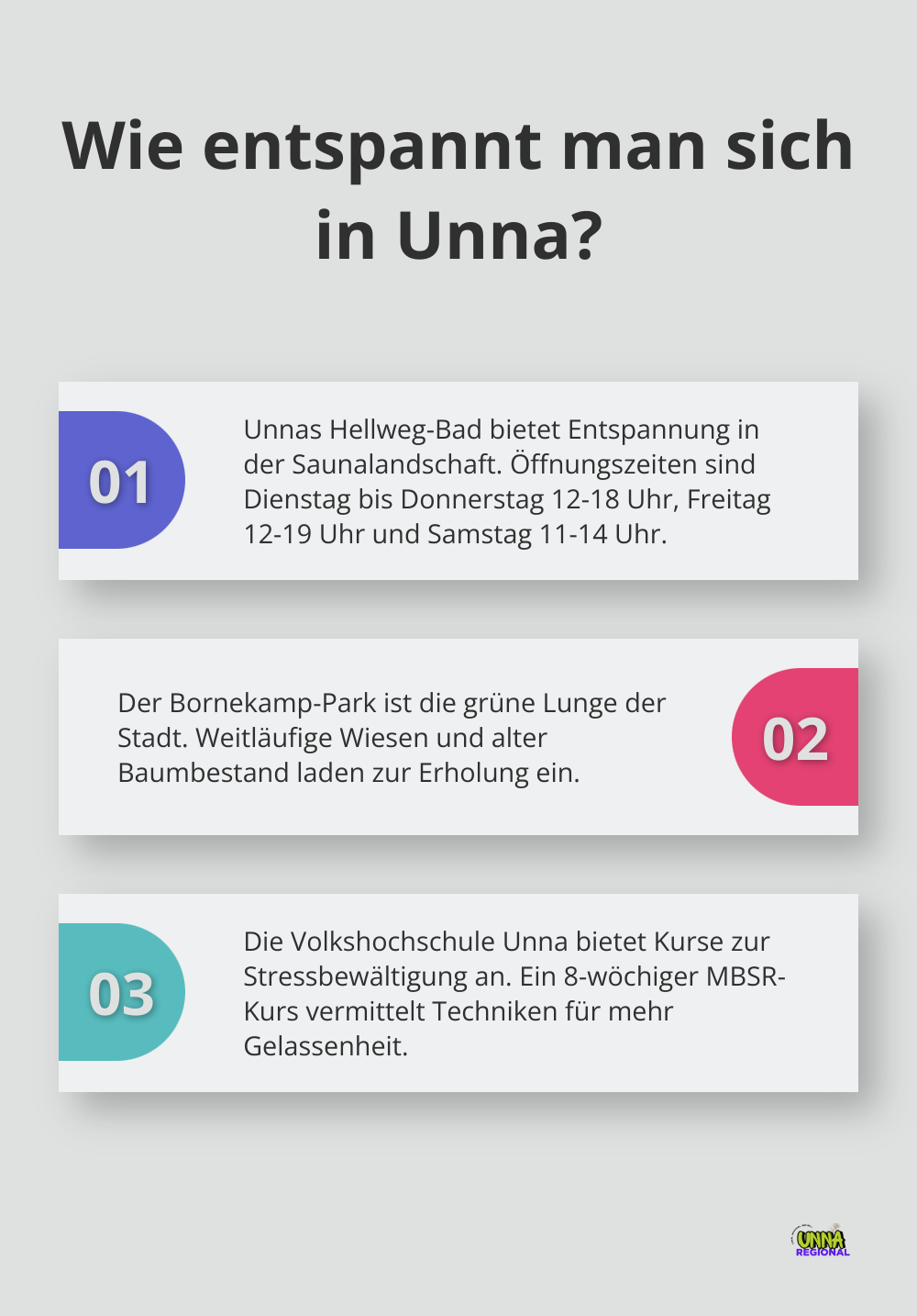 Fact - Wie entspannt man sich in Unna?